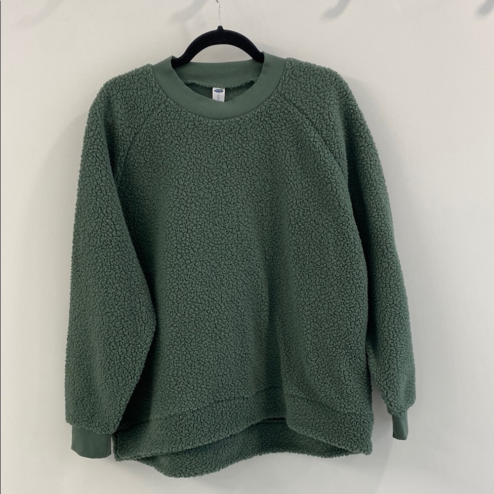 Old Navy Fuzzy Crewneck Sweater XL Green